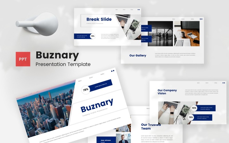 Buznary — Company Profile Powerpoint Template PowerPoint Template