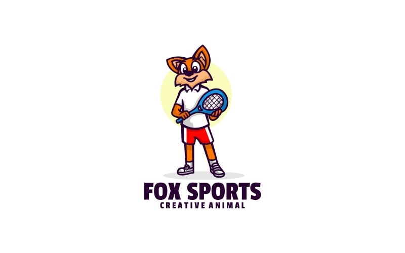 Fox Sports Cartoon Logo Style Logo Template
