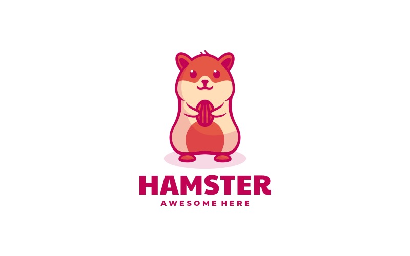 Hamster Color Mascot Logo Logo Template