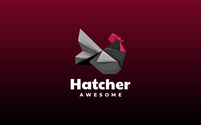 Hatcher Low Poly Logo Template