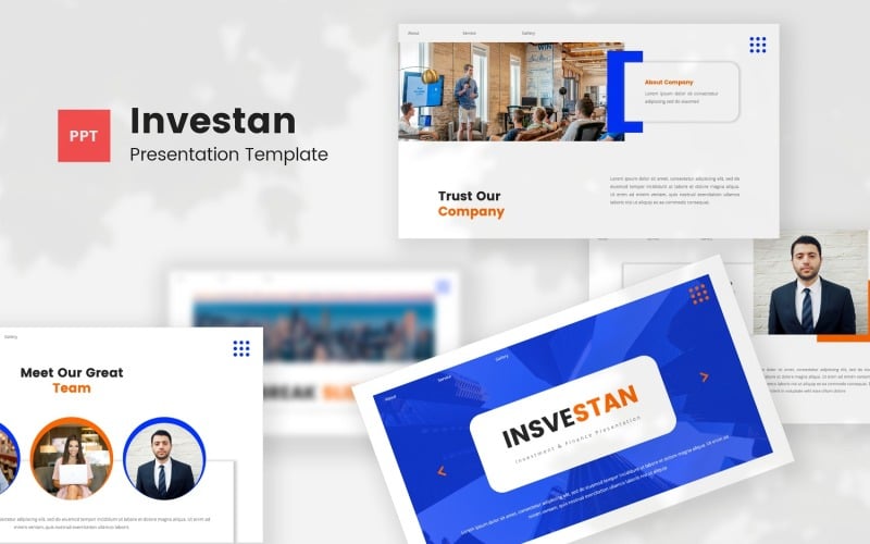 Investan - Investment & Finance Powerpoint Template PowerPoint Template