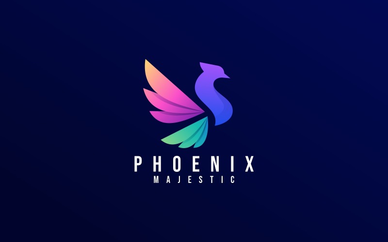 Phoenix Colorful Logo Design Logo Template