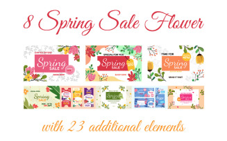 8 Spring Sale Flower with 23 Additional Elements 3