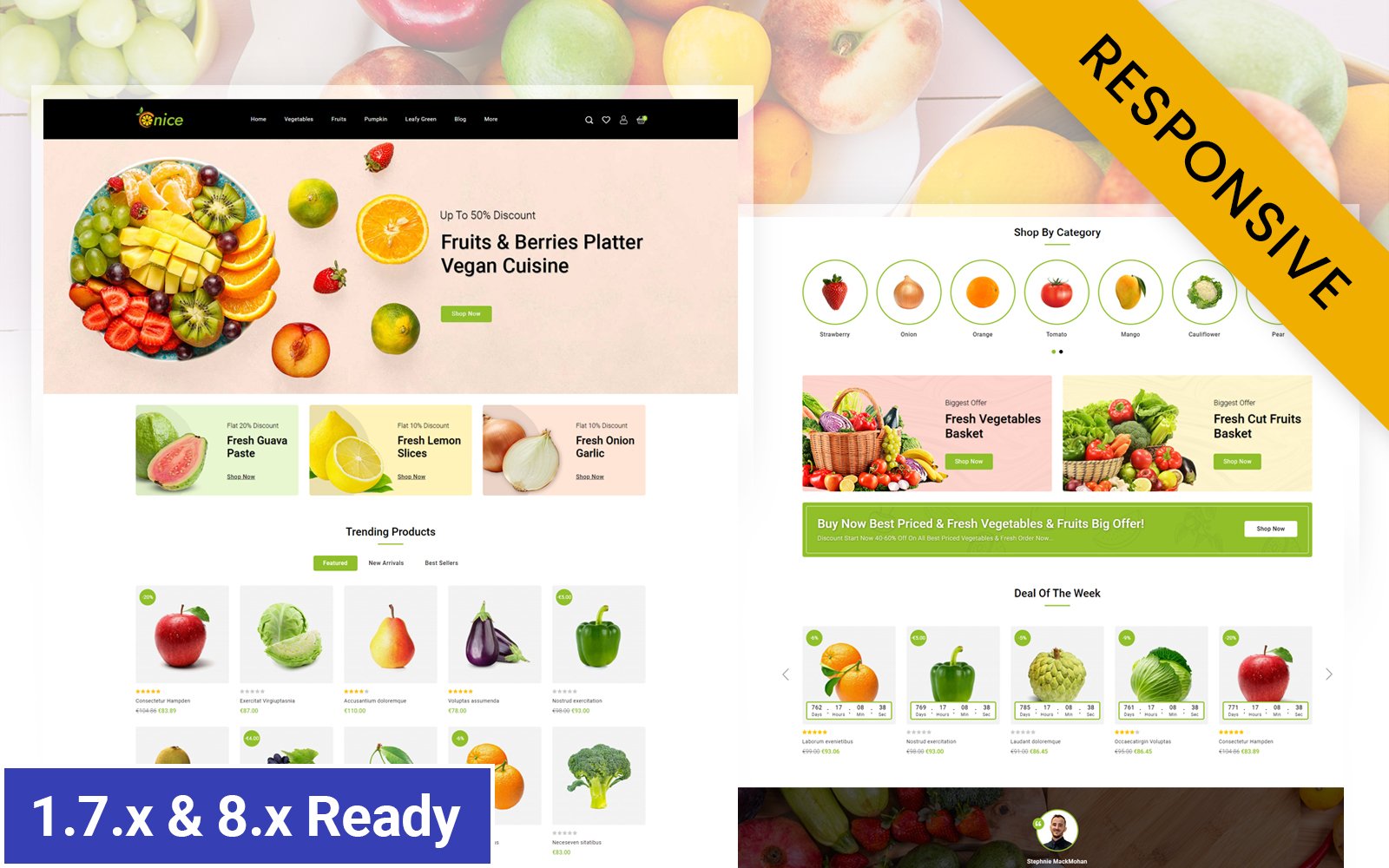 Template #222935 Fruits Vegetable Webdesign Template - Logo template Preview