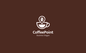 Coffee Point Logo Design Template