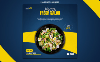 Fresh Healthy Salad and Food Post For Instagram & Social Media
