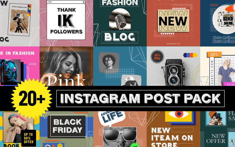 Instagram Post Pack Templates Social Media