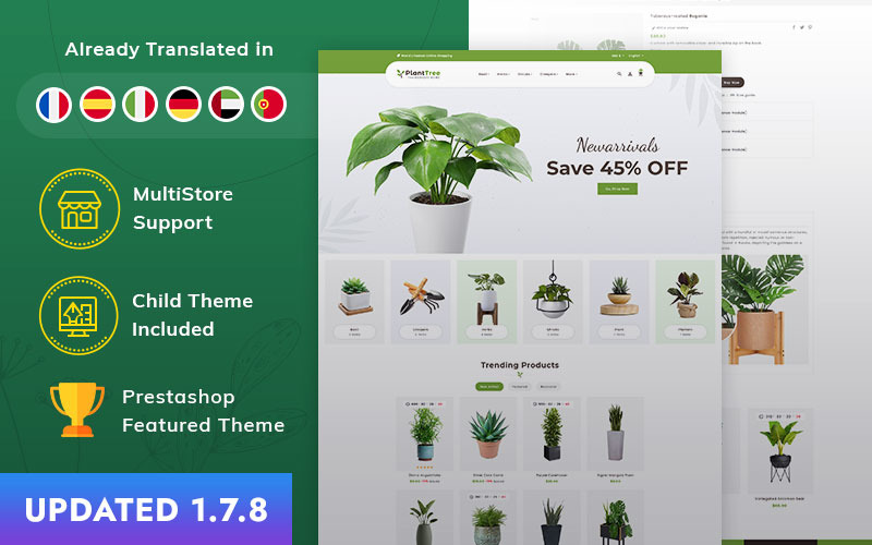 PlantTree PrestaShop Multipurpose Responsive Theme PrestaShop Theme