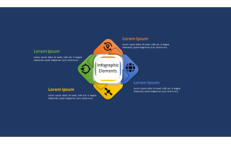 4 Points Infographic Element