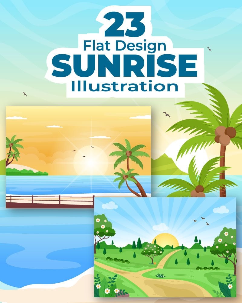 Kit Graphique #223040 Sunrise Sunset Divers Modles Web - Logo template Preview