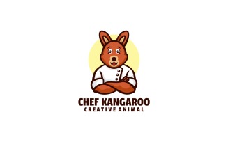 Chef Kangaroo Cartoon Logo