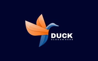 Duck Gradient Color Logo Style