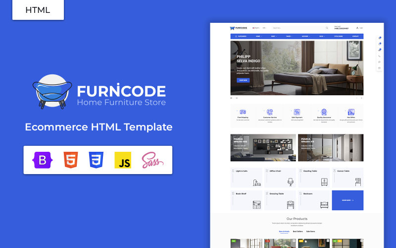 FurniCode - Ecommerce Store Website Template