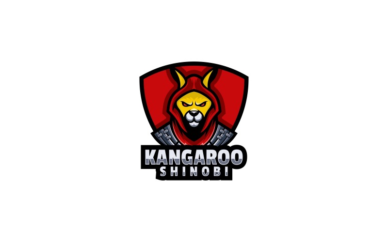 Kangaroo Shinobi Sport and E Sport Logo Logo Template
