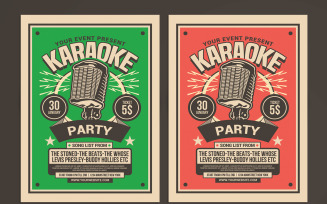 Karaoke Party Retro Flyer