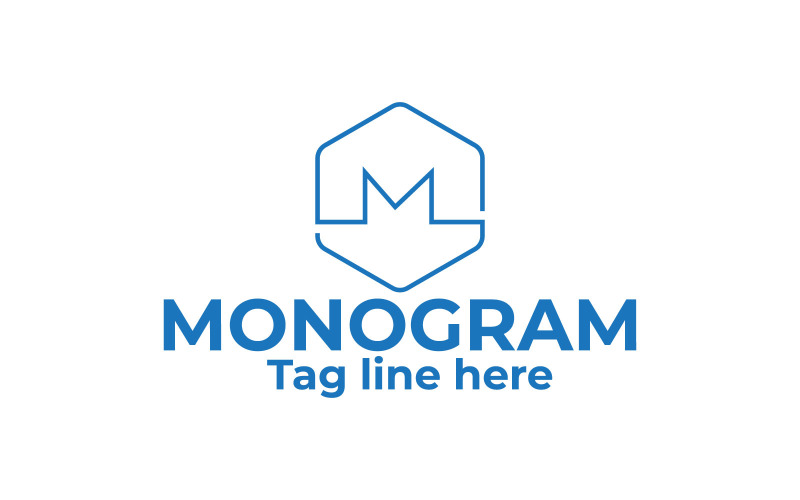 Monogram M Letter Logo Design Template Logo Template