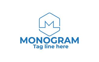 Monogram M Letter Logo Design Template