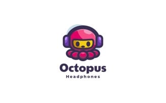 Octopus Simple Mascot Logo Style