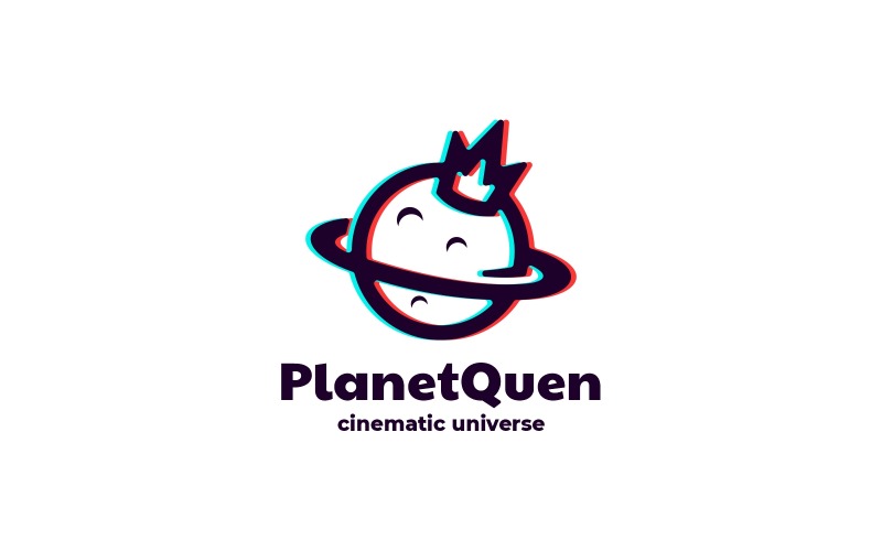 Planet Queen Line Art Logo Logo Template
