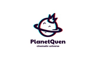 Planet Queen Line Art Logo