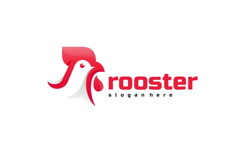 Rooster Simple Gradient Logo Logo Template
