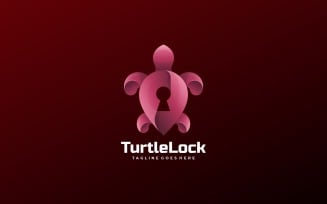 Turtle Lock Gradient Logo