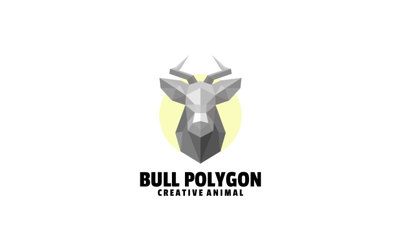 Bull Polygon Low Poly Logo Logo Template