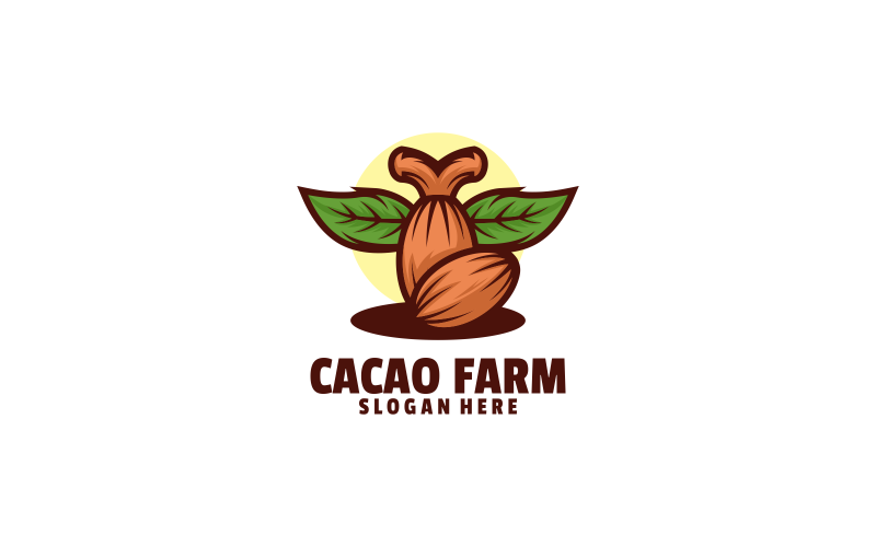 Cacao Farm Simple Mascot Logo Logo Template