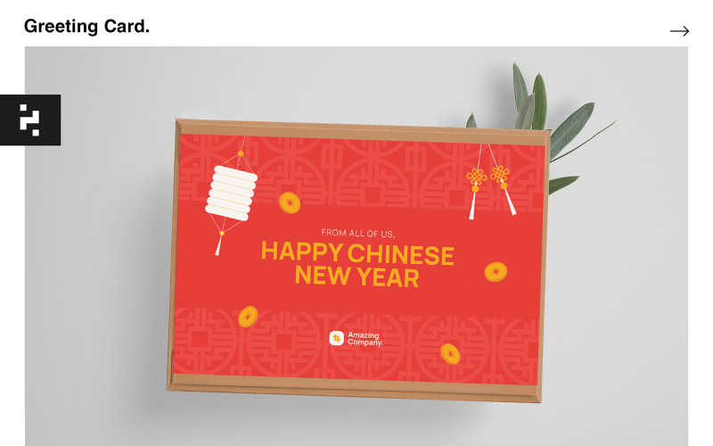 Chinese New Year Greeting Card - Coin Corporate Identity
