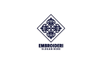Embroidery Silhouette Logo Style