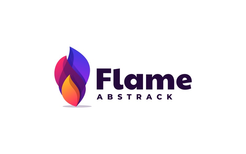 Flame Gradient Colorful Logo Style Logo Template