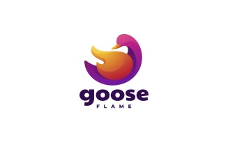 Goose Flame Gradient Colorful Logo