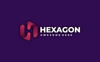 Hexagon Gradient Logo Template