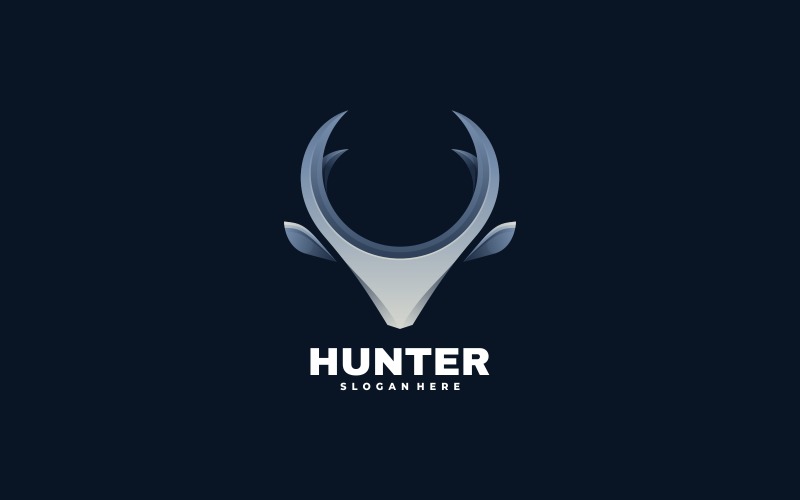 Hunter Deer Gradient Logo Logo Template