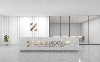 Interior of a Office reception modern style with Meeting Room Logo