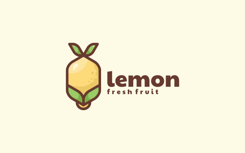 Lemon Simple Mascot Logo Style Logo Template