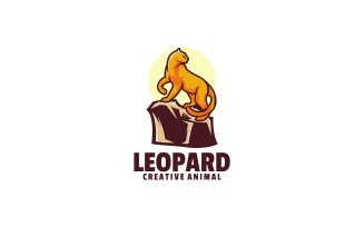 Leopard Simple Mascot Logo Template