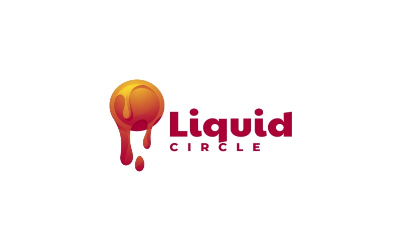 Liquid Circle Gradient Logo Logo Template