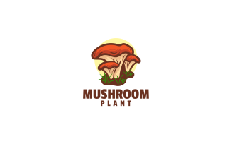 Mushroom Simple Mascot Logo Style