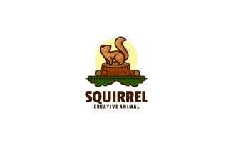 Squirrel Simple Mascot Logo Style