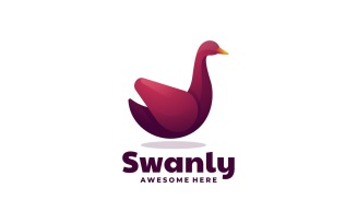Swan Gradient Color Logo Style
