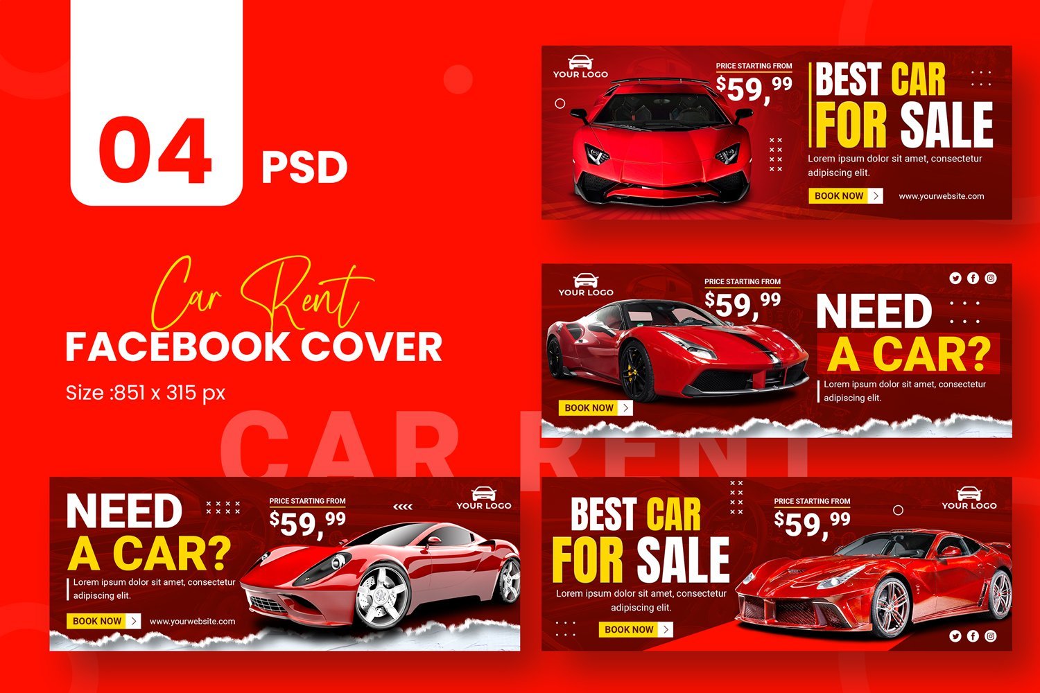 Kit Graphique #223209 Rent Voiture Divers Modles Web - Logo template Preview