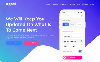 Appal - App Landing Page HTML Template