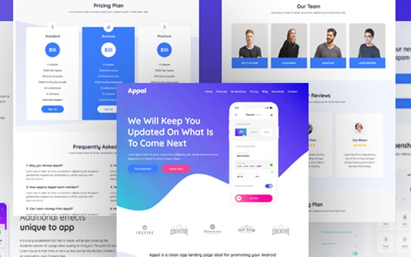 Appal - App Landing Page HTML Template Landing Page Template