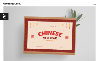 Bold Chinese New Year Greeting Card Template