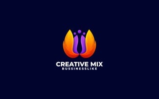 Abstract Creative Mix Colorful Logo