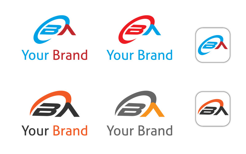 B A Logo Design Template Vector Template. Logo Template