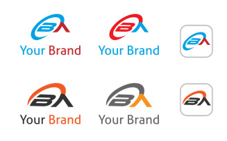 B A Logo Design Template Vector Template.