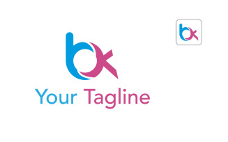 B K Logo Design Template Vector