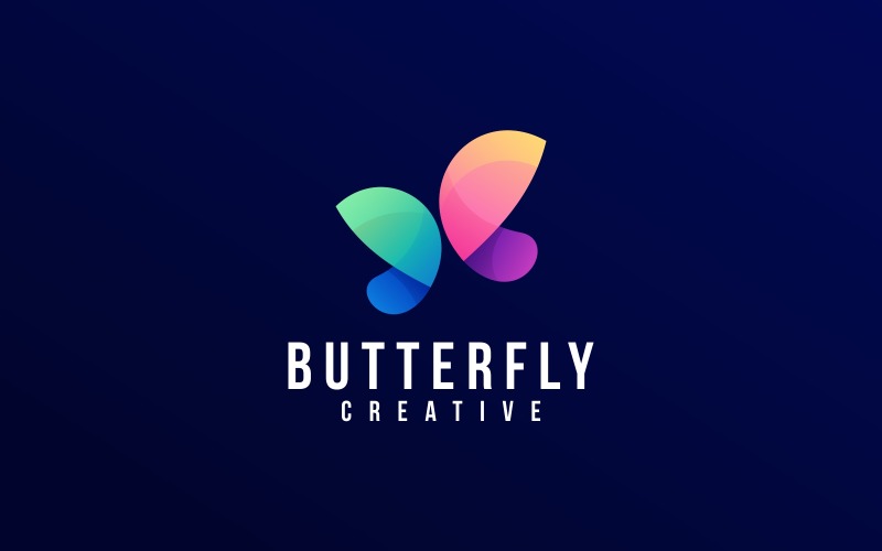Butterfly Colorful Logo Design Logo Template